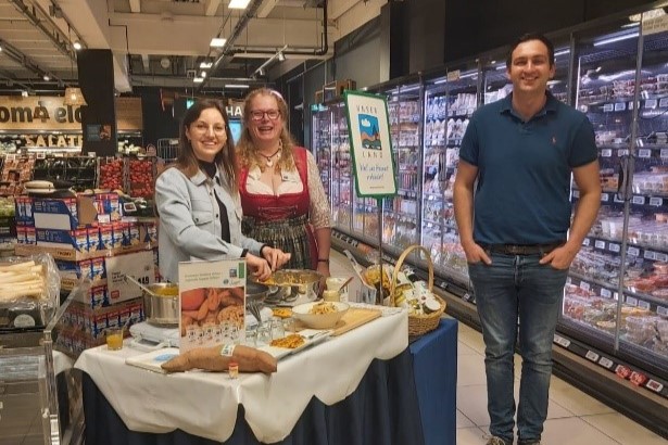 28.04.2023 Bio Süßkartoffel-Verkostung REWE Geiselbullach